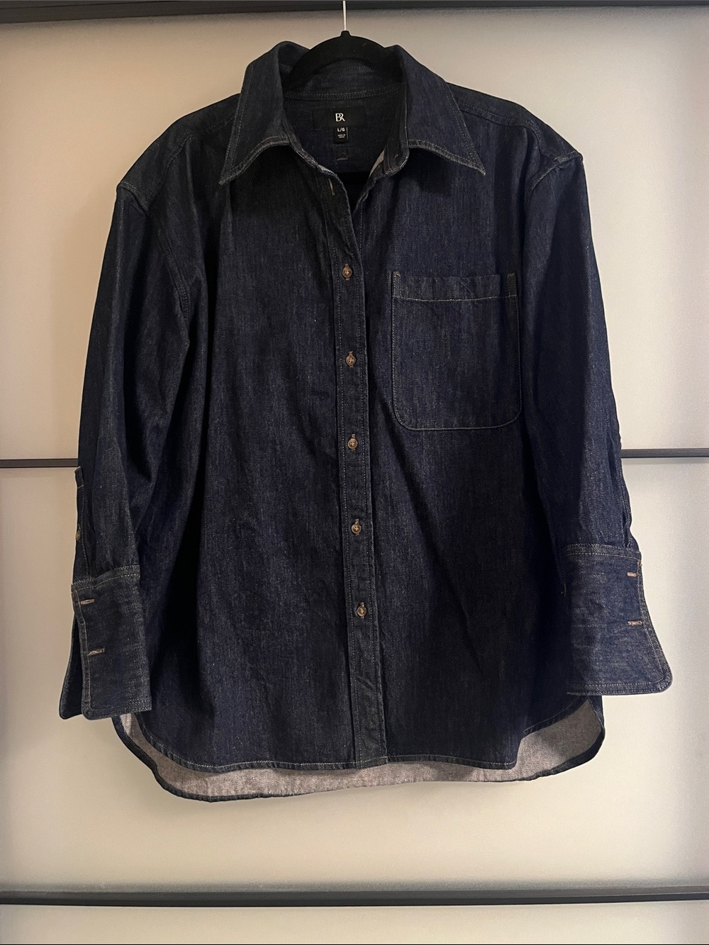 Banana Republic Dark Indigo Denim Button-Down Shirt